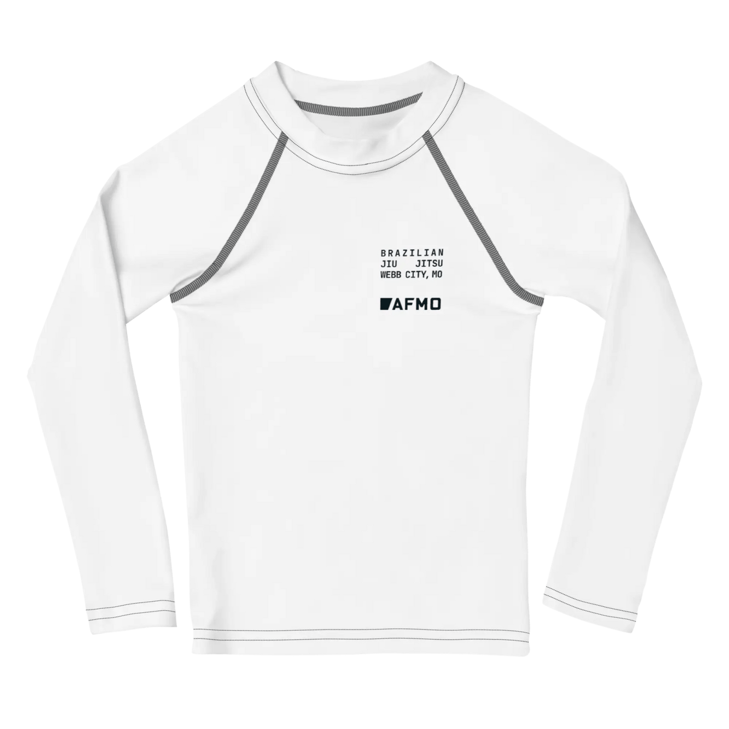 Kids Fundamental Rashguard (White) - Rashguards - AFMO BJJ