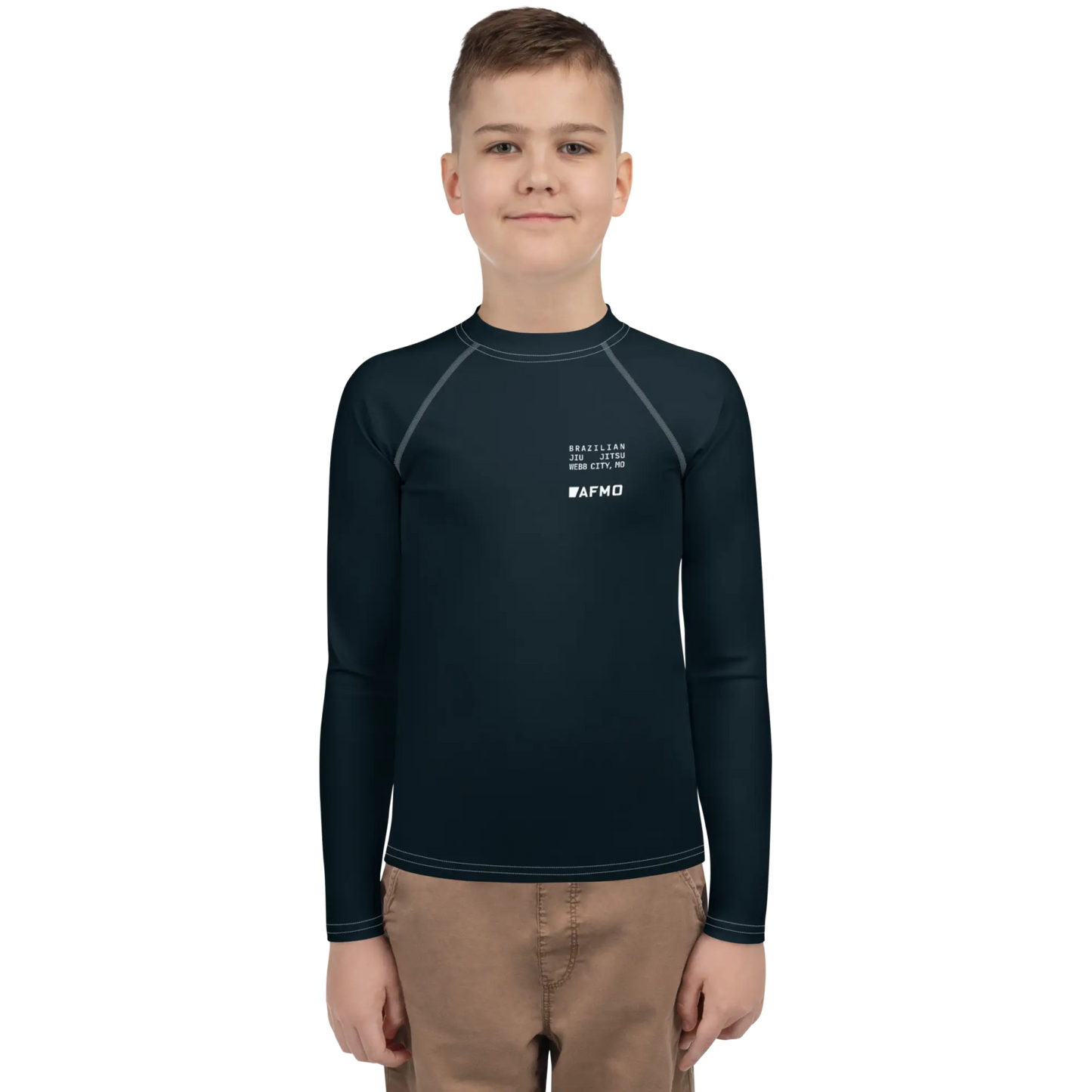 Youth Fundamental Rashguard (Black) - Rashguards - AFMO BJJ