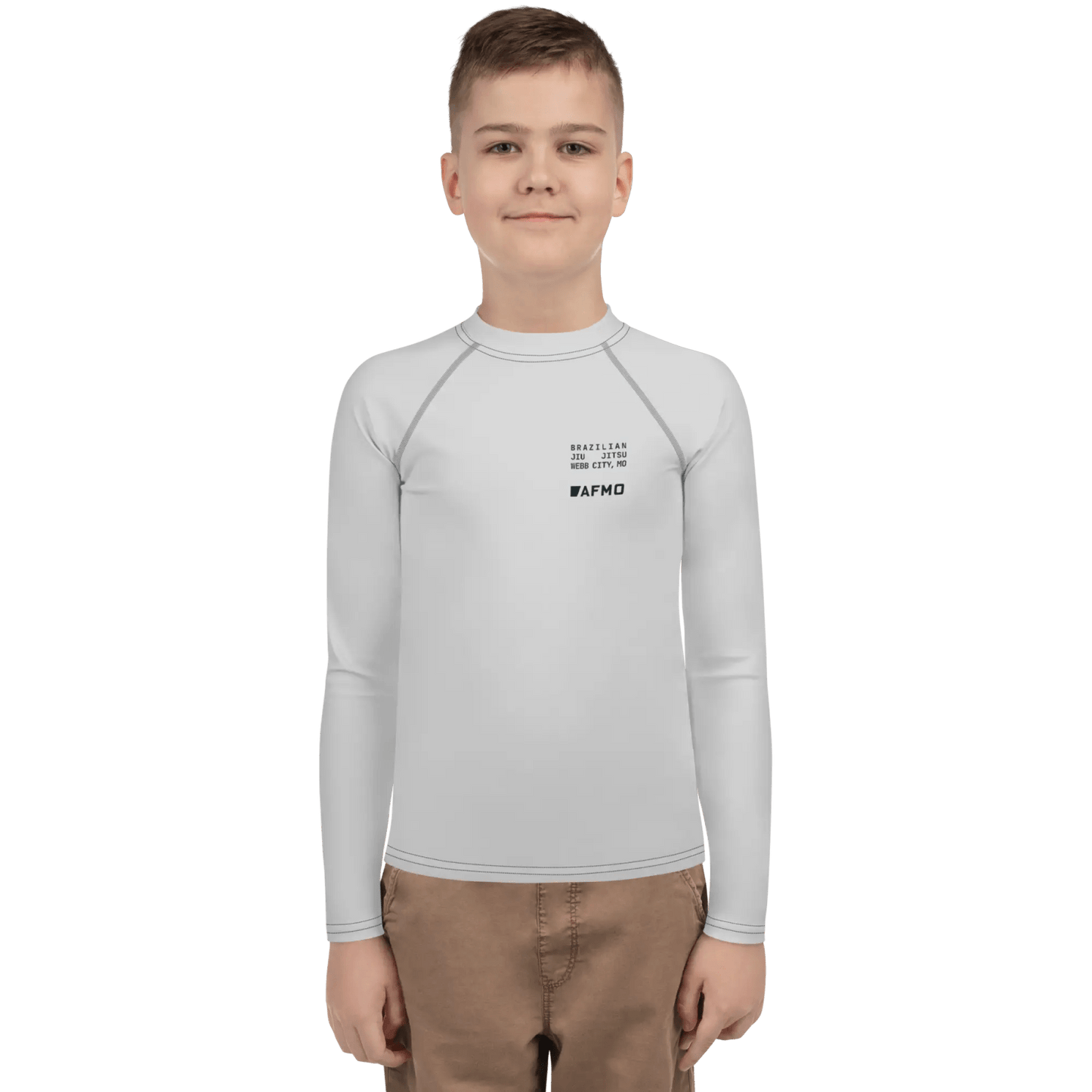 Youth Fundamental Rashguard (Training Grey) - Rashguards - AFMO BJJ