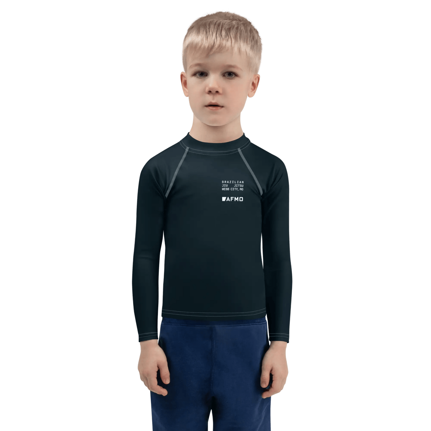 Kids Fundamental Rashguard (Black) - Rashguards - AFMO BJJ