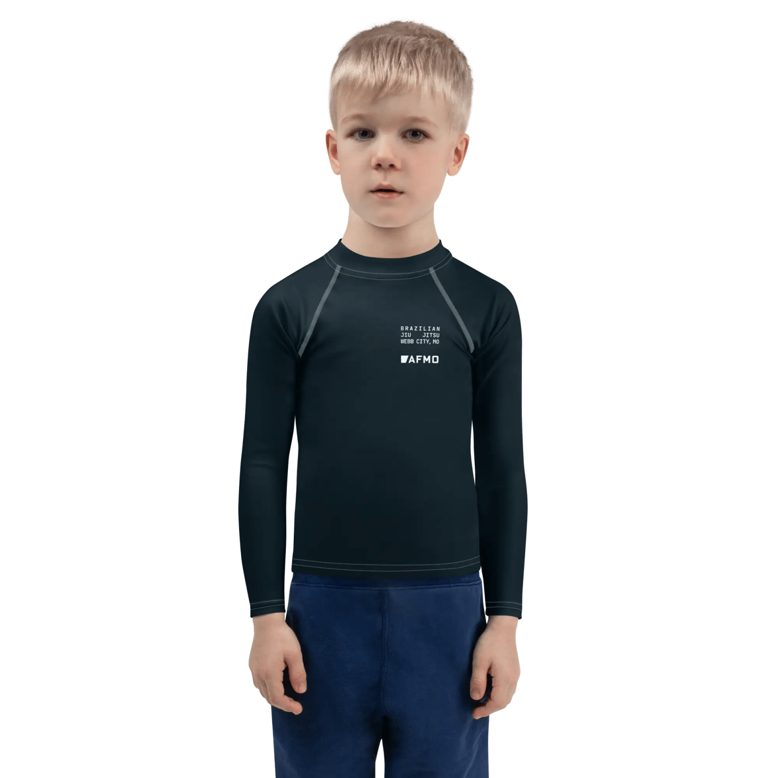 Kids Fundamental Rashguard (Black) - Rashguards - AFMO BJJ