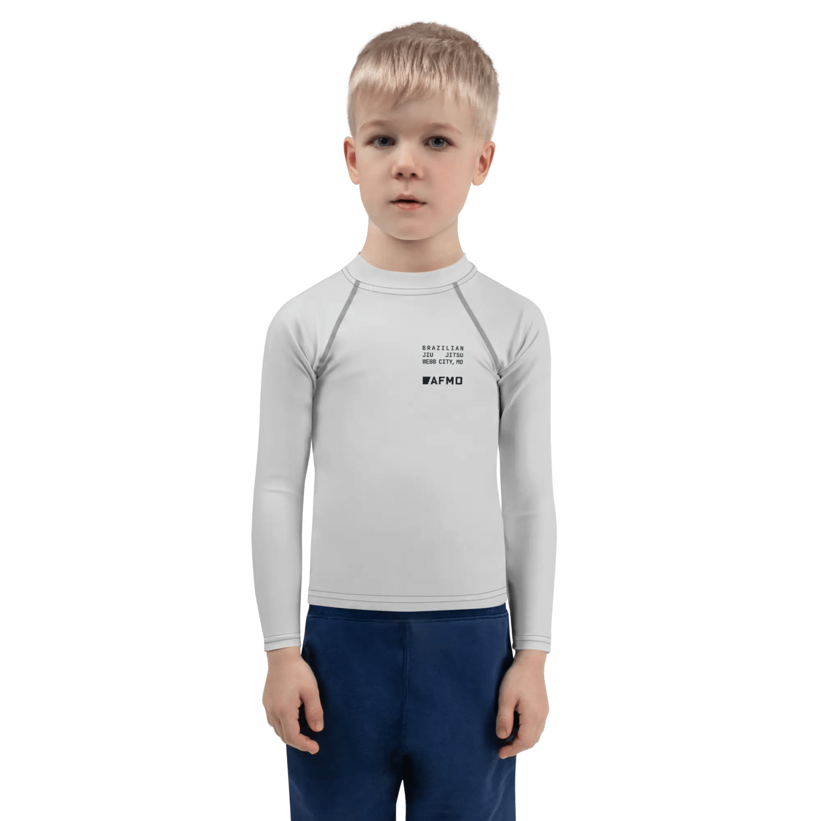Kids Fundamental Rashguard (Training Grey) - Rashguards - AFMO BJJ
