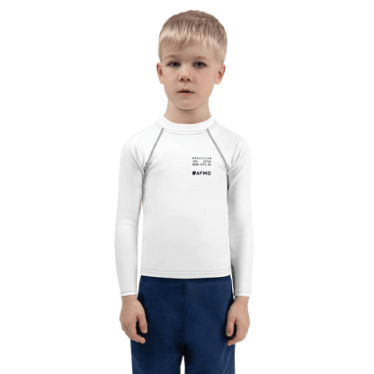 Kids Fundamental Rashguard (White) - Rashguards - AFMO BJJ
