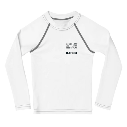 Kids Fundamental Rashguard (White) - Rashguards - AFMO BJJ