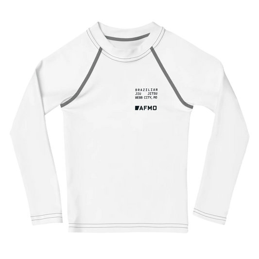 Kids Fundamental Rashguard (White) - Rashguards - AFMO BJJ