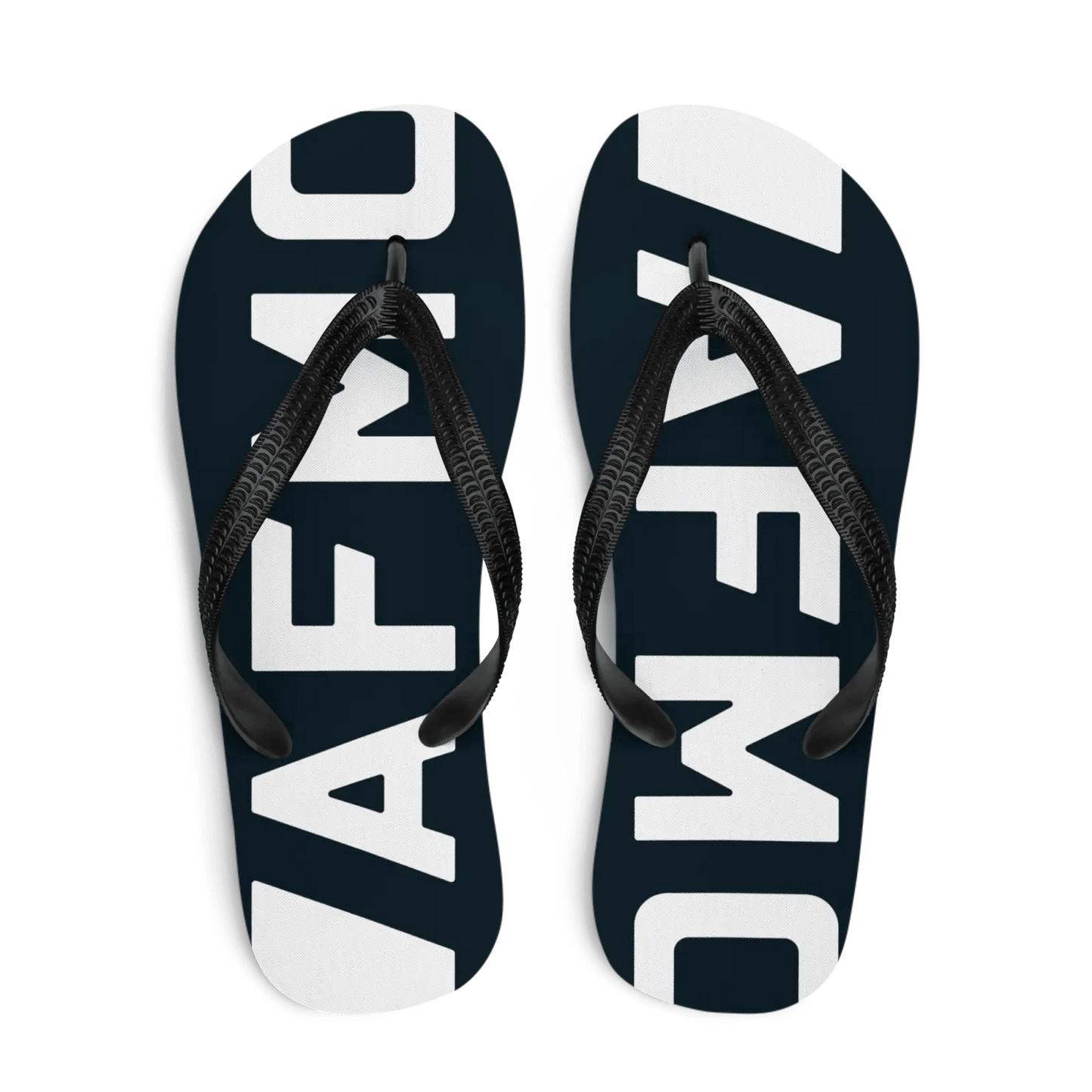 Logo Flip - flops (Black) - Shoes - AFMO BJJ