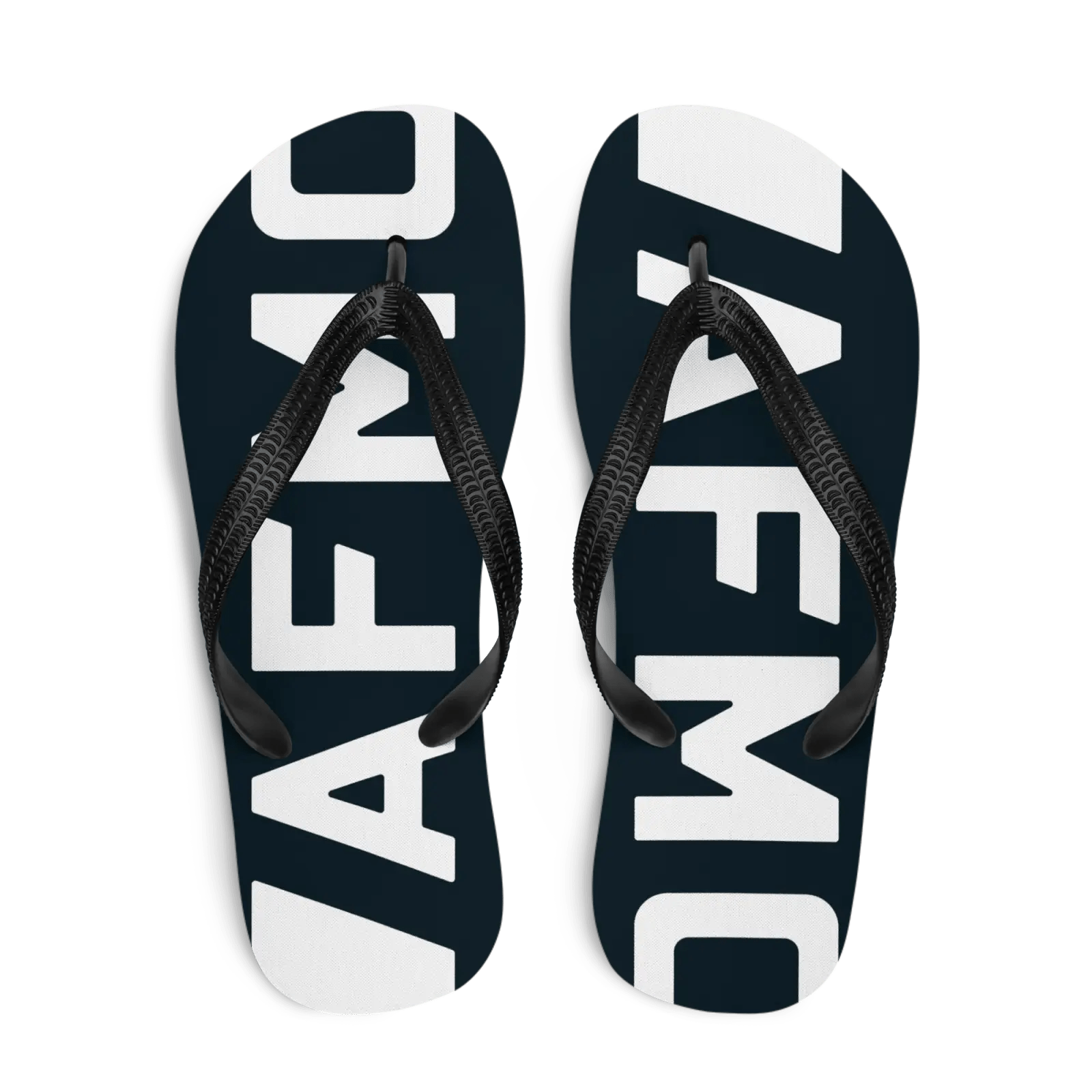 Logo Flip - flops (Black) - Shoes - AFMO BJJ