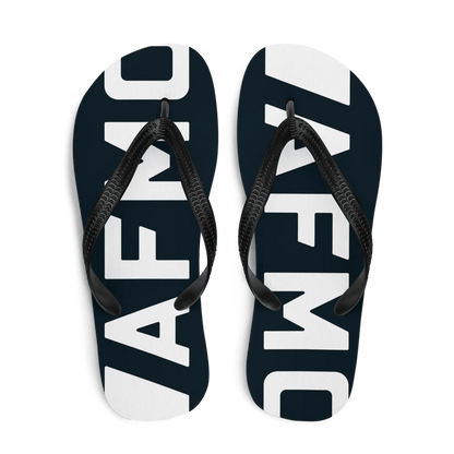 Logo Flip - flops (Black) - Shoes - AFMO BJJ