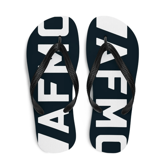 Logo Flip - flops (Black) - Shoes - AFMO BJJ