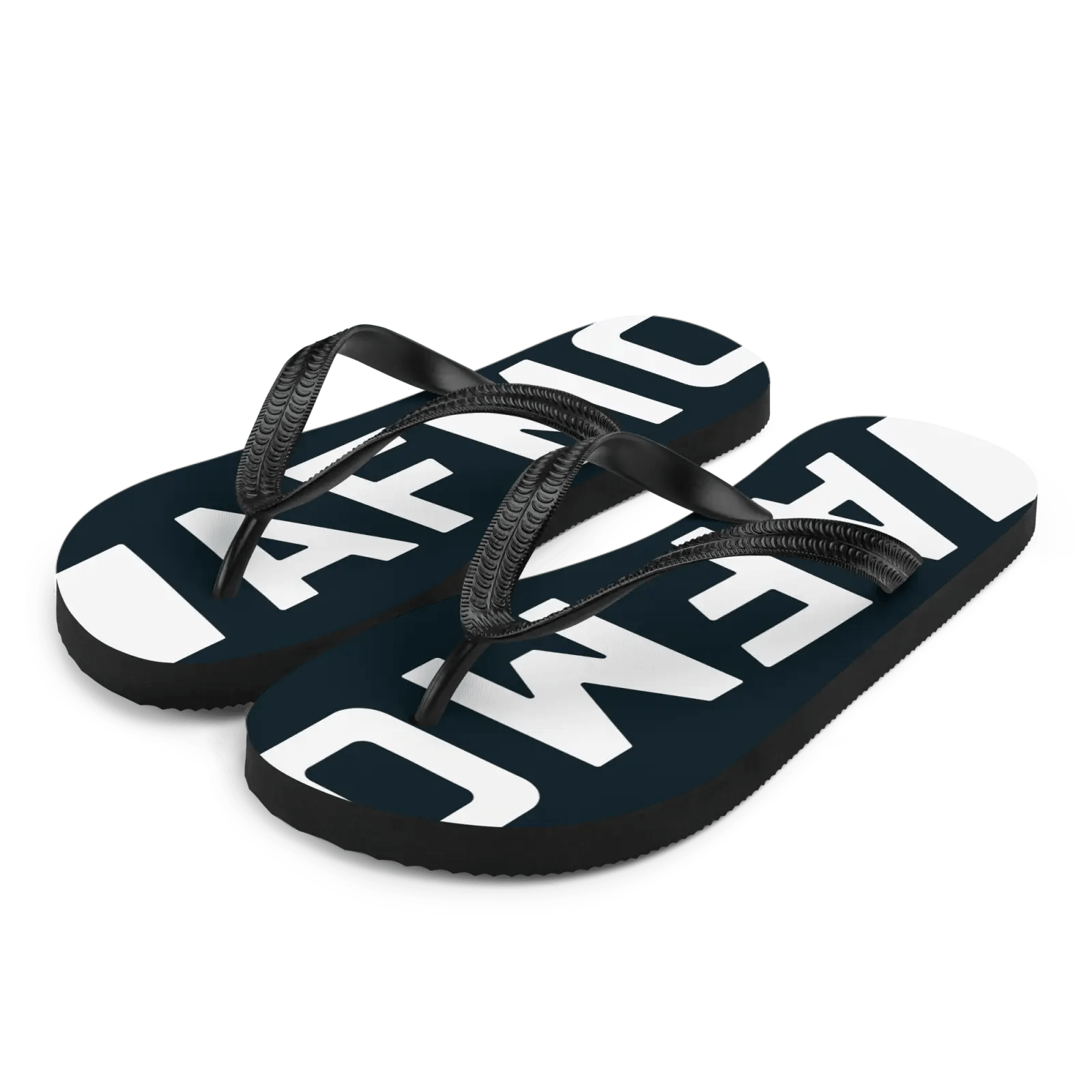 Logo Flip - flops (Black) - Shoes - AFMO BJJ