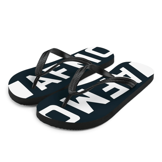 Logo Flip - flops (Black) - Shoes - AFMO BJJ