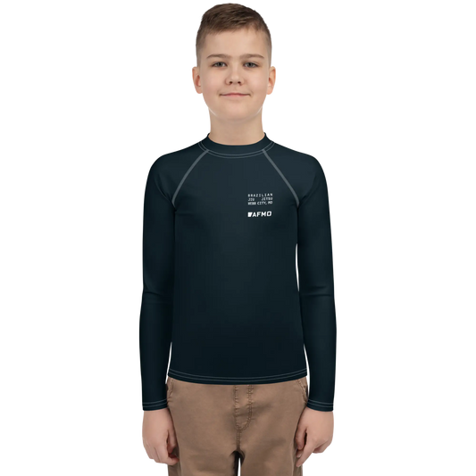 Youth Fundamental Rashguard (Black) - Rashguards - AFMO BJJ