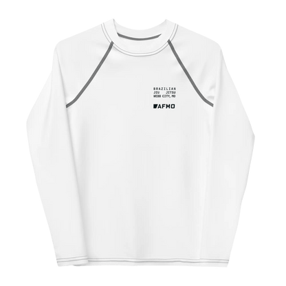 Youth Fundamental Rashguard (White) - Rashguards - AFMO BJJ